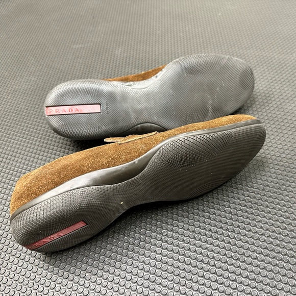 Prada Loafers Brown Suede Size 9 US Pre-Owned - Picture 6 of 6